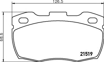 HELLA PAGID 8db355012871 -  Комплект тормозных колодок, дисковый тормоз